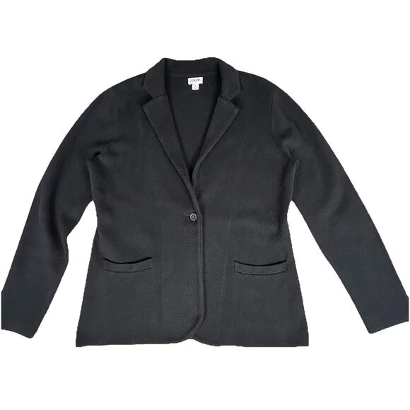 J.Crew sweater blazer Womens sz M schoolboy stretch single button office pocket - Picture 1 of 6